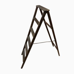 Antique Folding Library Ladder