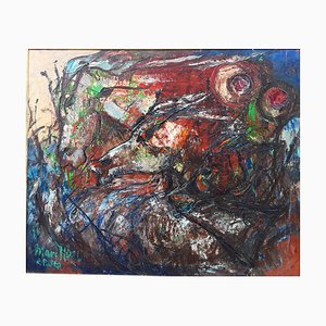 Maleta de pintura al óleo expresionista de Marc Abel, años 80