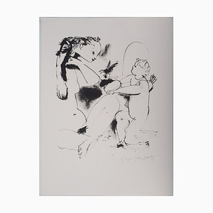 Woman and Cupid Lithograph after Pablo Picasso