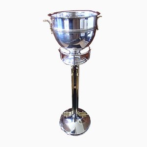 Silver Wine or Champagne Cooler with Stand, 1980s, Set of 2
