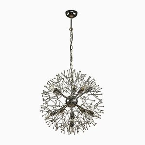 Large Chrome Dandelion Sputnik Ball Pendant Lamp by Gaetano Sciolari, 1960s