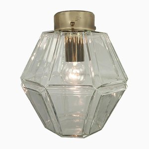 Vintage Glas Rhombus Deckenlampe von Limburg