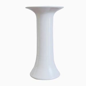 White Ceramic Vase by Franco Bucci, Pesaro, 1970s