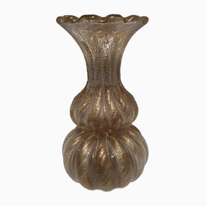 Gold Cord Murano Glass Vase by Ercole Barovier for Barovier & Toso, 1950s