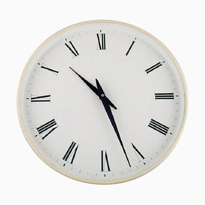 White Plastic Wall Clock by Henning Koppel for Georg Jensen, 1960s