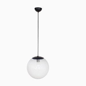 Glass Pendant Lamp with Air Bubbles Attributed to Raak, 1960s