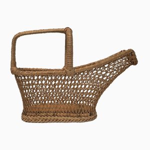 French Rattan Bottle Holder, 1970s