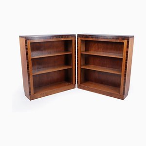 Art Deco Regale online bei Pamono Regal Bücherregal Wandregal Mahagoni dreiteilig wie antik