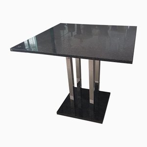 Table en Granite avec Pieds en Chrome, 1990s
