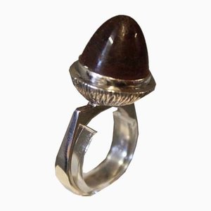 Ring in Sterling Silver 925 with Tiger Eye by M.P.Christoffersen for MPC