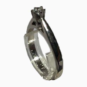 14kt White Gold Ring with 0.10 kt Brilliant from Gifa