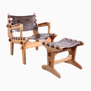 Mid-Century Cotacachi Lounge Chair & Ottoman by Angel I. Pazmino for Muebles de Estilo, Set of 2
