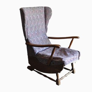 Rocking Chair Mid-Century en Bois, 1950s
