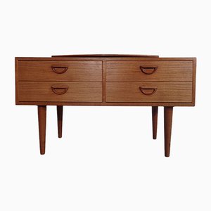 Danish Teak Chest of Drawers with Rotatable Tray, 1960s