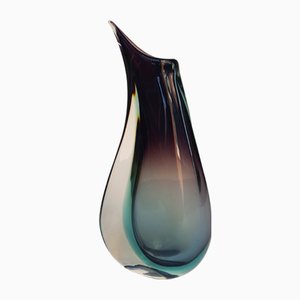 Sommerso Vase aus Muranoglas, 1950er