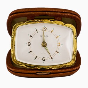 Reloj despertador de viaje de Europa, años 50