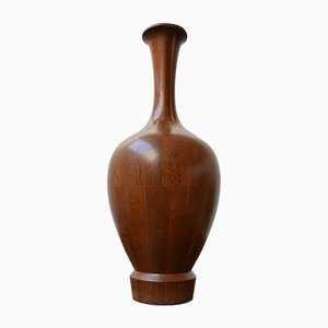 Mid-Century Turned Wood Vase by Maurice Bonami