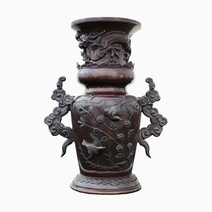 Japanische Bronze Vase aus der Meiji Periode