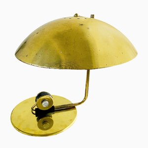 Italian Art Deco Brass Table Lamps, 1940s, Set of 2