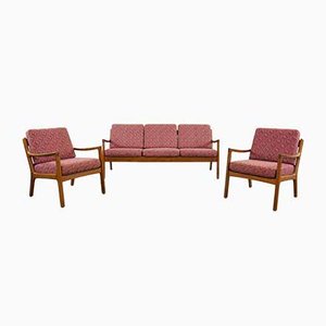 Teak Living Room Set by Ole Wanscher for France & Søn / France & Daverkosen, Denmark, 1960s, Set of 3