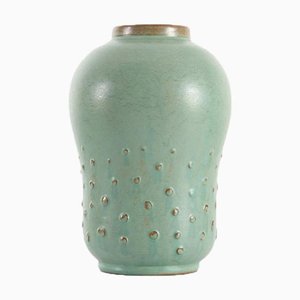 Vaso grande in ceramica con motivi a rilievo di Ewald Dahlskog per Bo Fajans, Scandinavia, anni '60