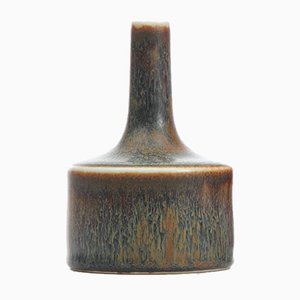 Brown and Blue-Grey Glaze Cabinet Vase by Carl-Harry Stalhane for Rörstrand, 1950s