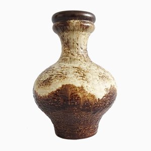 Brown and Beige Fat Lava Glaze Ceramic Vase from Dümler & Breiden, 1970s