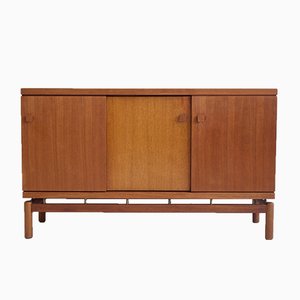 Credenza Mid-Century in teak e ottone di La Permanente Mobili Cantù, Italia, anni '60