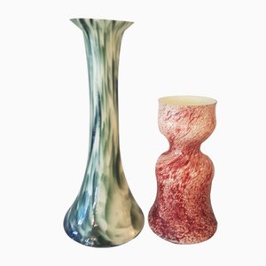 Vasen aus Opalglas von Erich Jachmann für WMF, 1930er, 2er Set
