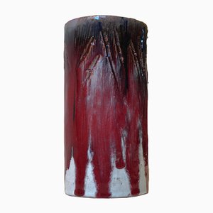 Zylinderförmige Keramik Vase von Helge Bjufstrom, 1960er