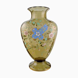 Grand Vase Antique en Verre Coloré par Emile Gallé, France, 1890s