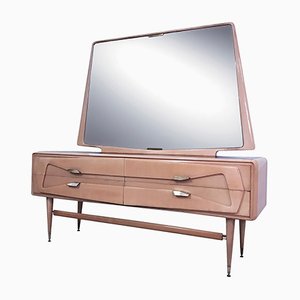 Mid-Century Italian Maple Dresser with Mirror, 1950s