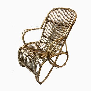 Rattan Lounge Chair, 1950s