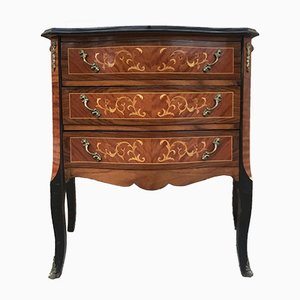 Commode Style Louis XVI en Marqueterie et Kingwoodwood, 1950s