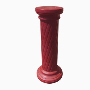 Mid-Century Red Metal Pillar