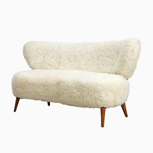 Vintage Sheepskin Sofa by Otto Schulz for Boet, 1940s