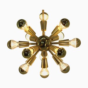 Mid-Century Brass Sputnik Pendant Lamp, 1970s