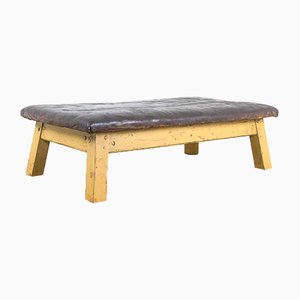 Banc de Gymnastique Vintage en Cuir