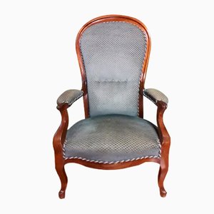 Louis Philippe Walnut Lounge Chair