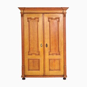 Antique Neoclassical Austrian Lacquered Solid Wood Cabinet