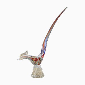 Figura de pájaro Mid-Century de cristal de Murano, años 60