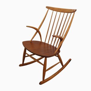 Rocking Chair Mid-Century par Illum Wikkelsø pour Niels Eilersen