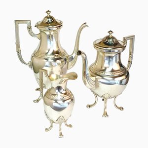 Antikes Jugendstil Teeservice aus Silber von WMF, 1900er