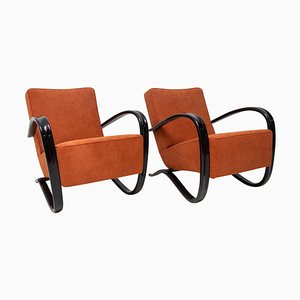 Model H-269 Armchairs by Jindřich Halabala for UP Závody, 1940s, Set of 2