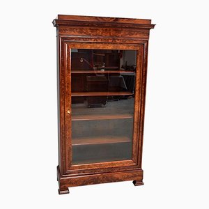 Small 19th Century Burl Veneer and Mahogany Display Cabinet