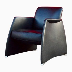 Black Leather Lounge Chair from de Sede, 1990s