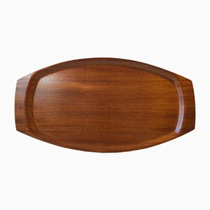 Large Danish Teak Veneer Serving Tray from Silva, 1960s