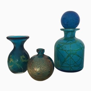 Set di caraffa e vasi di Michael Harris per Mdina, anni '70, set di 3