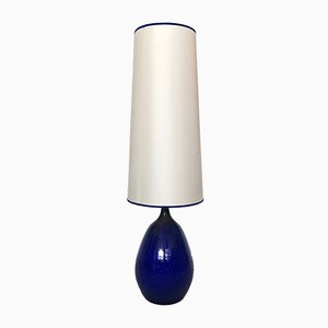 Large German Glazed Ceramic Table Lamp from Krösselbach, 1960s