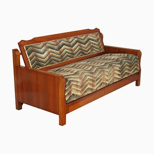 Art Deco Walnut Sofa Bed, 1920s